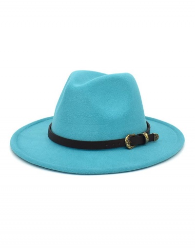 Replica Fashion Solid Belt Accessories Versatile Fedora Hat #799497 $11.65 USD for Wholesale