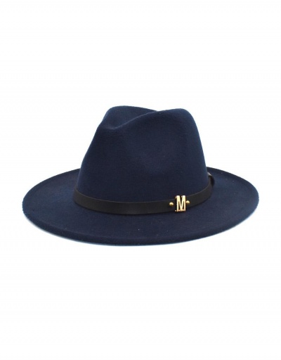 Replica Felt Solid Golden M Fedora Hat For Unisex #799499 $11.72 USD for Wholesale