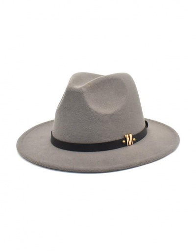 Replica Felt Solid Golden M Fedora Hat For Unisex #799499 $11.72 USD for Wholesale