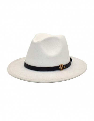 Replica Felt Solid Golden M Fedora Hat For Unisex #799499 $11.72 USD for Wholesale