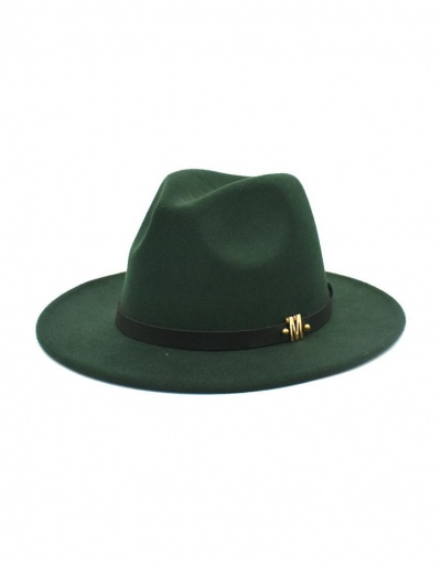 Replica Felt Solid Golden M Fedora Hat For Unisex #799499 $11.72 USD for Wholesale