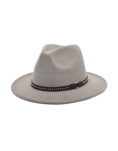 Replica Stylish Solid Color Woolen Unisex Wide Brim Cap #799503 $12.12 USD for Wholesale