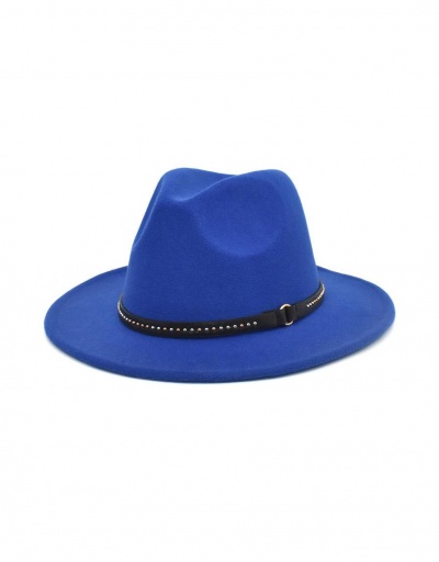 Replica British Style Solid Trendy Fedora Hat #799505 $11.65 USD for Wholesale