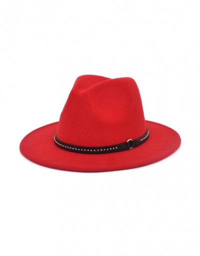 Replica British Style Solid Trendy Fedora Hat #799505 $11.65 USD for Wholesale