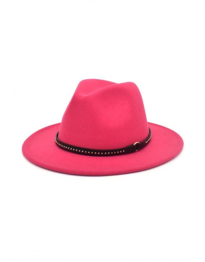 Replica British Style Solid Trendy Fedora Hat #799505 $11.65 USD for Wholesale