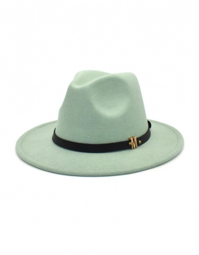 Gentle Solid Wide Brim Jazz Hat #799507 $10.85 USD, Wholesale Fashion Hats