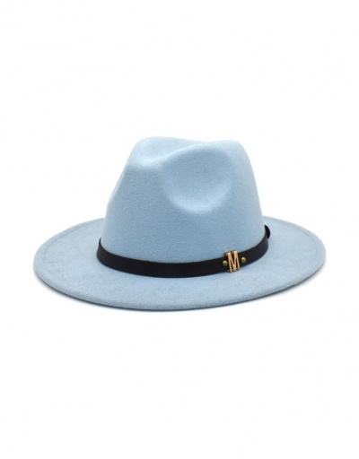 Replica Gentle Solid Wide Brim Jazz Hat #799507 $10.85 USD for Wholesale