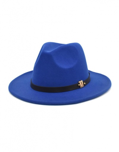 Modern Solid Letter M Belt Fedora Hat #799508 $10.85 USD, Wholesale Fashion Hats