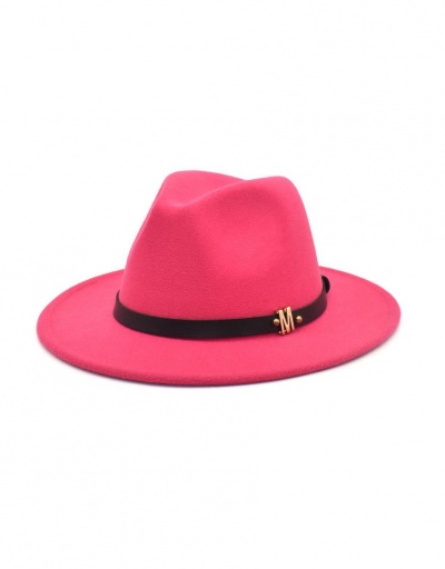 Replica Modern Solid Letter M Belt Fedora Hat #799508 $10.85 USD for Wholesale