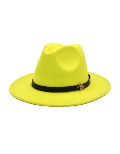 Replica Modern Solid Letter M Belt Fedora Hat #799508 $10.85 USD for Wholesale