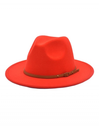 Fashionable Solid Belt Accessories Fedora Hat #799514 $11.72 USD, Wholesale Fashion Hats