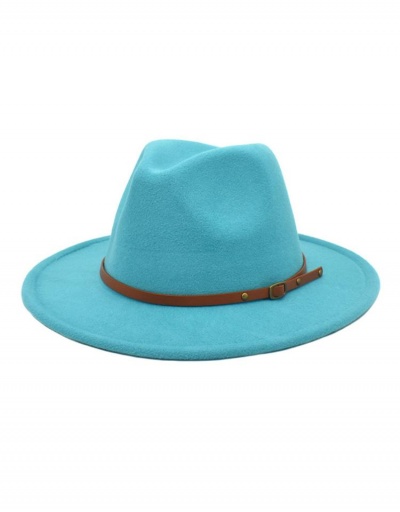 Replica Fashionable Solid Belt Accessories Fedora Hat #799514 $11.72 USD for Wholesale