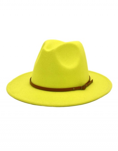 Replica Fashionable Solid Belt Accessories Fedora Hat #799514 $11.72 USD for Wholesale