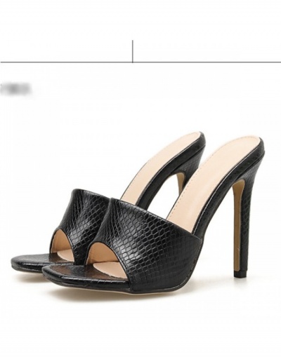 Replica Easy Matching Black Square Toe Heeled Slippers  #799517 $36.04 USD for Wholesale