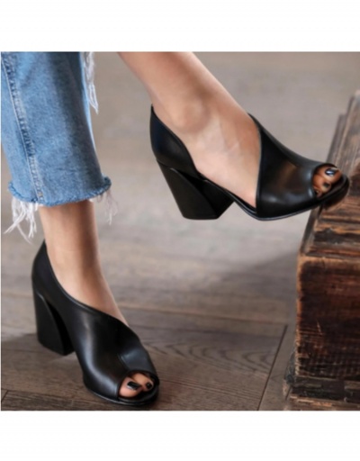 Replica Fashion Casual Slip On Heels Square Heels Shoes #799521 $25.54 USD for Wholesale