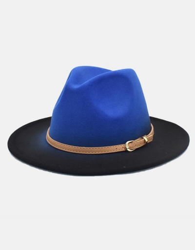 Vintage Contrast Color Belt Wide Brim Hat For Unisex #799524 $12.48 USD, Wholesale Fashion Hats