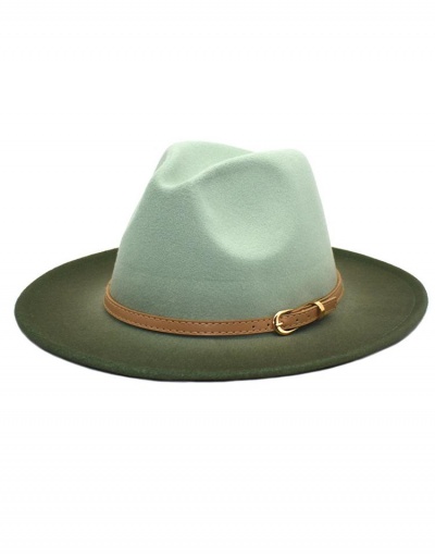 Replica Vintage Contrast Color Belt Wide Brim Hat For Unisex #799524 $12.48 USD for Wholesale