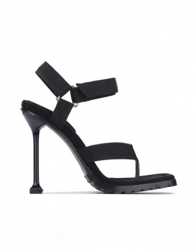 Replica Latest Style Square Toe Sexy Heeled Sandals #799525 $23.66 USD for Wholesale