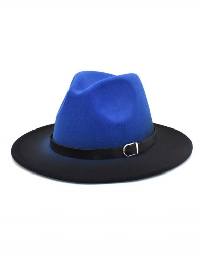 Replica Gentle Gradient Color Belt Fall Winter Fedora Hat #799528 $11.90 USD for Wholesale