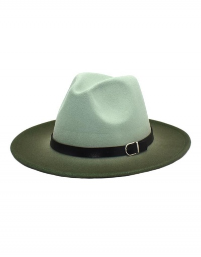 Replica Gentle Gradient Color Belt Fall Winter Fedora Hat #799528 $11.90 USD for Wholesale