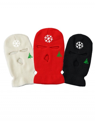 Festive Christmas Tree Snowflake Unisex Ski Mask  #799532 $12.83 USD, Wholesale Fashion Hats