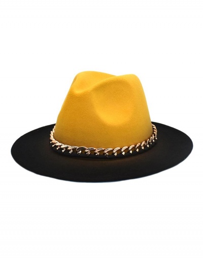 Replica Adorable Versatile Gradient Color Chain Wide Brim Hat #799534 $15.15 USD for Wholesale