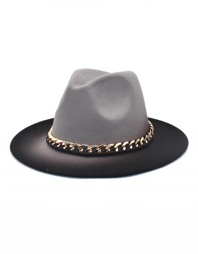 Replica Adorable Versatile Gradient Color Chain Wide Brim Hat #799534 $15.15 USD for Wholesale