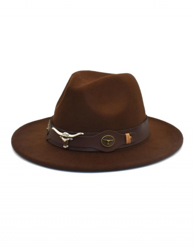 Winter Solid Woolen Felt Unisex Fedora Hat #799535 $13.18 USD, Wholesale Fashion Hats