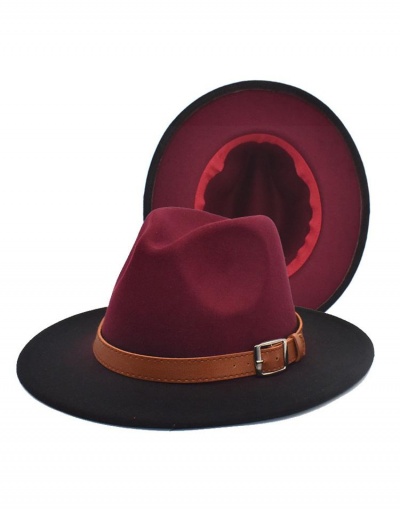 Replica Fashion Gradient Color Belt Sun-Prof Fedora Hat #799543 $12.85 USD for Wholesale