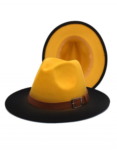 Replica Fashion Gradient Color Belt Sun-Prof Fedora Hat #799543 $12.85 USD for Wholesale