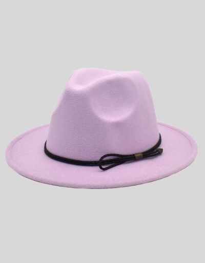 Plain Big Brim All-Match Fedora Hat #799554 $10.85 USD, Wholesale Fashion Hats