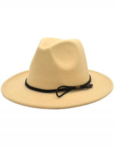 Replica Plain Big Brim All-Match Fedora Hat #799554 $10.85 USD for Wholesale