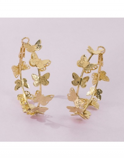  Exaggerated Style Butterfly Shape Pure Color Earrings #799564 $6.40 USD, Wholesale Fashion Earrings