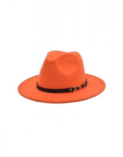 Replica Winter Solid Belt Big Brim Fedora Hat #799565 $10.85 USD for Wholesale