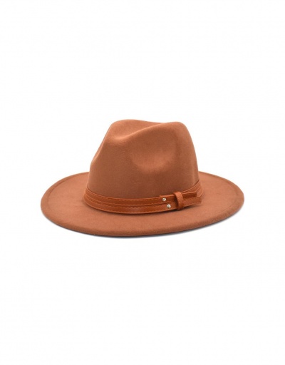 Replica Versatile Solid Woolen Unisex Fedora Hat #799567 $12.43 USD for Wholesale