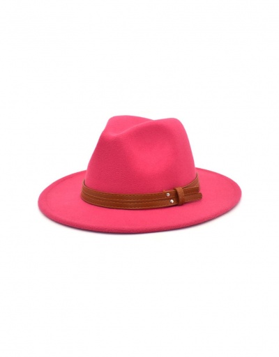 Replica Vintage Solid Belt Couple Fedora Hat #799569 $11.54 USD for Wholesale