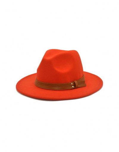 Replica Vintage Solid Belt Couple Fedora Hat #799569 $11.54 USD for Wholesale