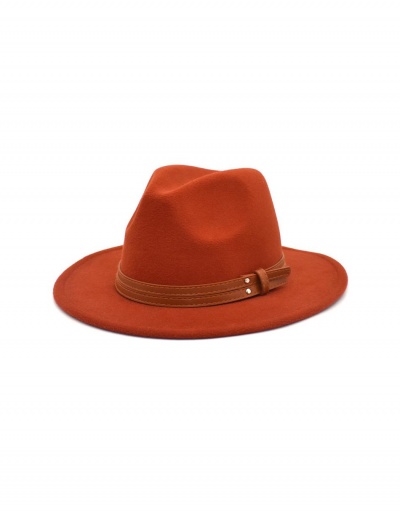 Replica Vintage Solid Belt Couple Fedora Hat #799569 $11.54 USD for Wholesale