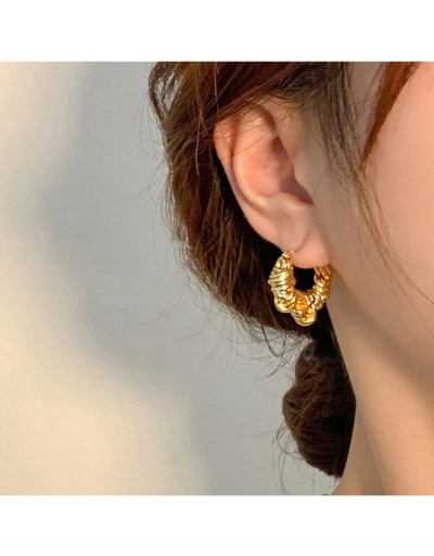 Replica  Retro Pure Color Metal Decor Twist Earrings #799570 $4.65 USD for Wholesale