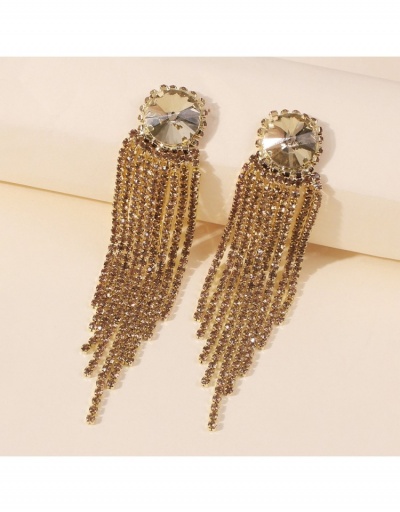 Replica  Personalized Retro Style Tassels Rhinestone Earrings #799571 $9.63 USD for Wholesale