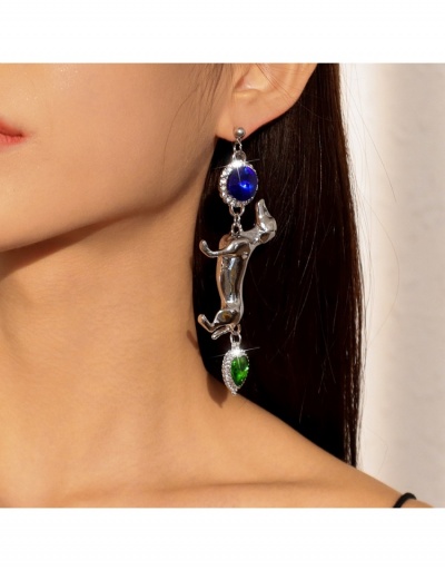 Replica  Asymmetric Design Rhinestone Earrings For Women #799573 $8.12 USD for Wholesale