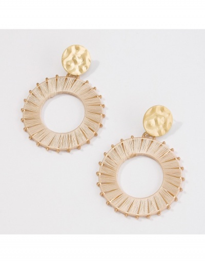  Retro Style Hollowed Out Weave Earrings #799575 $7.12 USD, Wholesale Fashion Earrings