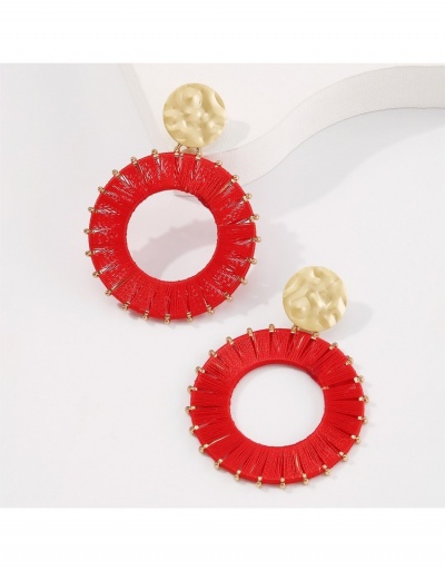 Replica  Retro Style Hollowed Out Weave Earrings #799575 $7.12 USD for Wholesale