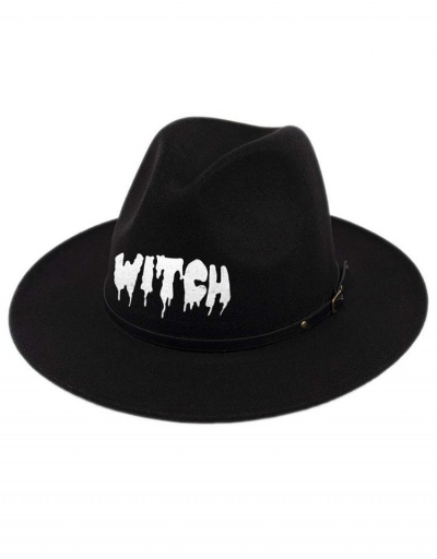 Replica Halloween Letter Wide Brim Fedora #799579 $13.52 USD for Wholesale