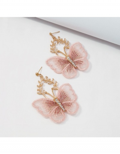  Embroidery Butterfly Pattern Lace Earrings #799580 $5.80 USD, Wholesale Fashion Earrings