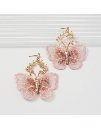 Replica  Embroidery Butterfly Pattern Lace Earrings #799580 $5.80 USD for Wholesale