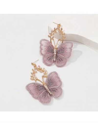 Replica  Embroidery Butterfly Pattern Lace Earrings #799580 $5.80 USD for Wholesale