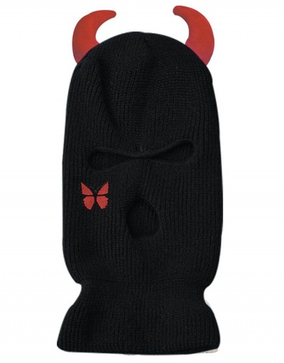 Replica Funny Horns Butterfly Knitted Ski Mask #799581 $13.52 USD for Wholesale