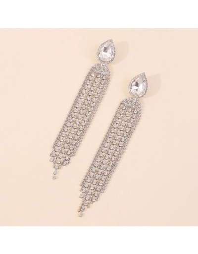 Replica  Fashion Rhinestone Long Tassel Earrings #799584 $8.10 USD for Wholesale