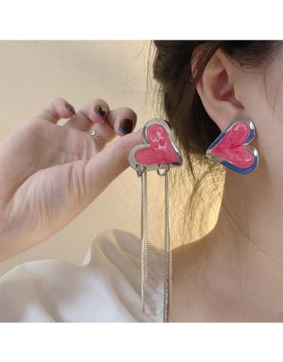 Sweet Ins Style Heart Tassels Earrings #799586 $5.70 USD, Wholesale Fashion Earrings